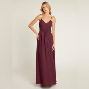 Azazie Shannon Bridesmaid Dress Color: Cabernet - Size: 8